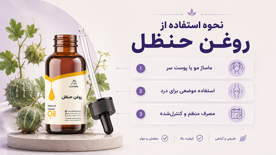 روغن حنظل اصل • اردیبهشت ۳۱ام, ۱۴۰۵ نحوه استفاده از روغن حنظل