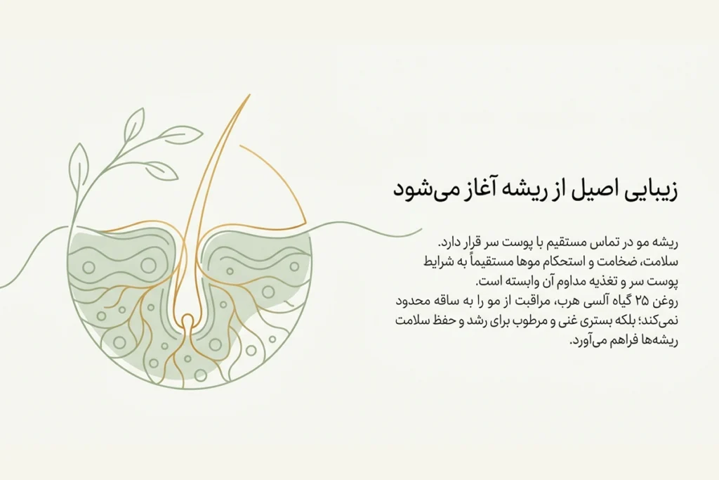 روغن تقویت ریشه مو و مراقبت از پوست سر
