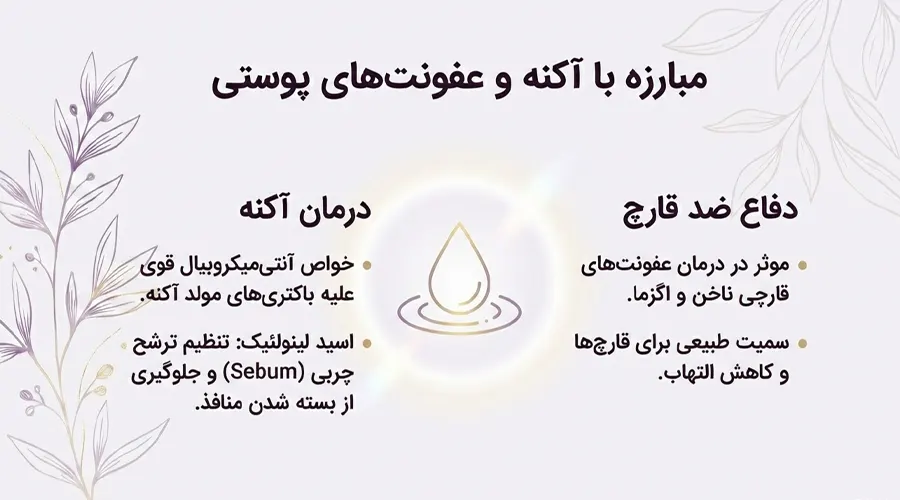 روغن بادام تلخ برای آکنه و عفونت های پوستی