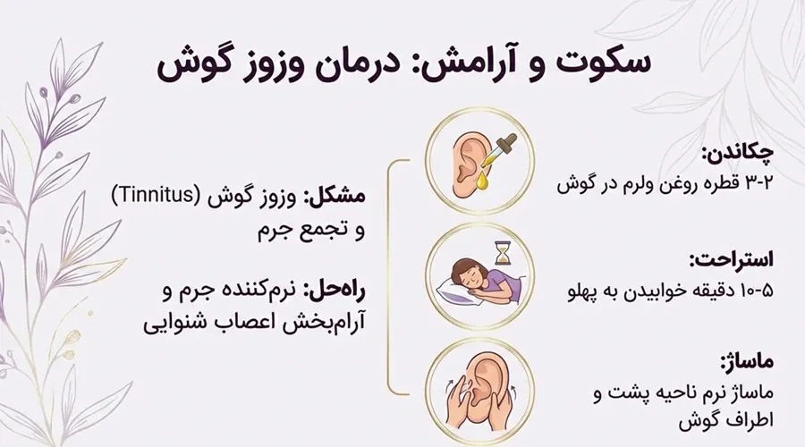 روغن بادام تلخ برای وزوز گوش