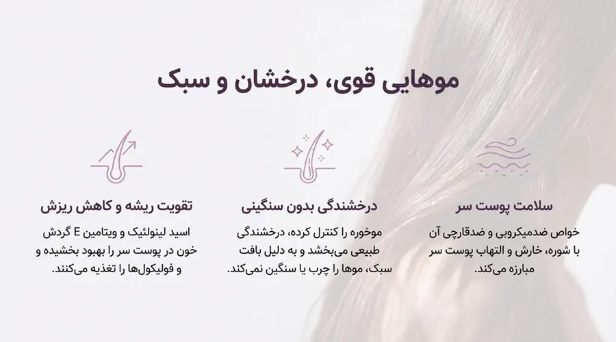 روغن هسته انگور پرس سرد برای مو