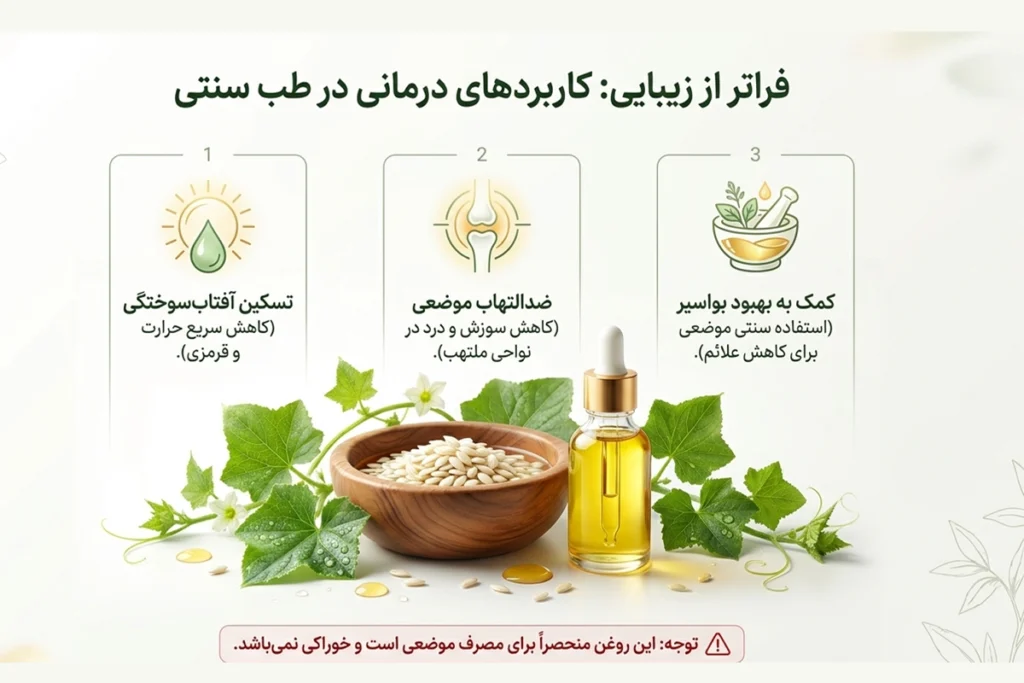 روغن بذر خیار برای بهبود بواسیر و التهاب