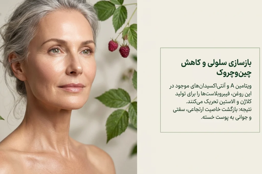 روغن تمشک اصل • مهر ۱۷ام, ۱۴۰۵ روغن تمشک برای کاهش چین و چروک و جوان سازی پوست