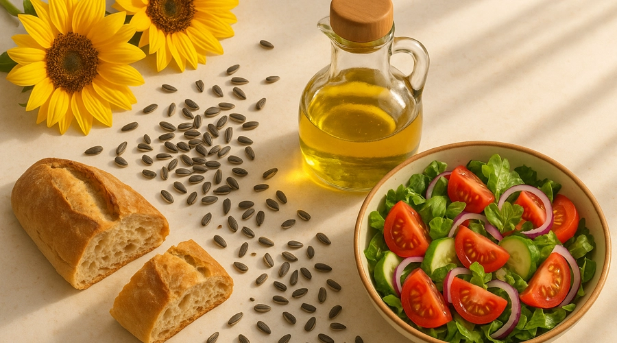 خرید روغن آفتابگردان خوراکی سالم و مغذی برای رژیم غذایی