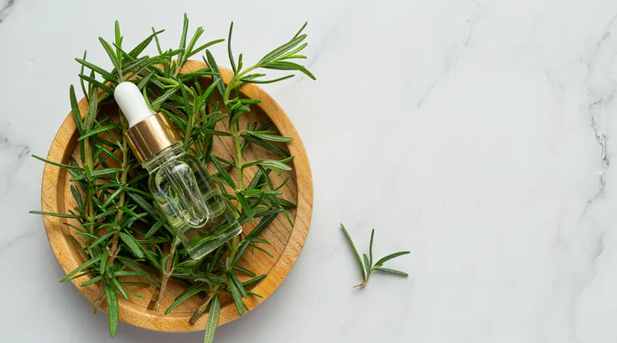 ماساژ پوست سر با روغن رزماری برای تعادل چربی