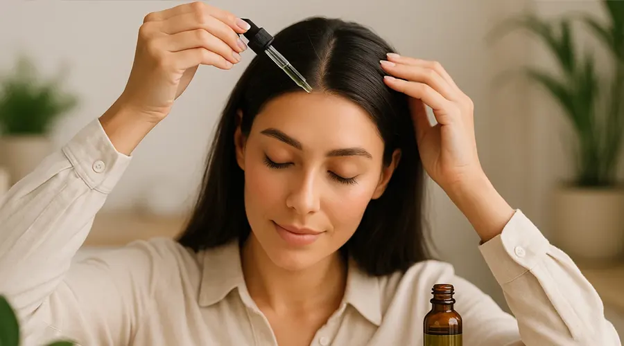 درمان طبیعی چربی مو با روغن رزماری