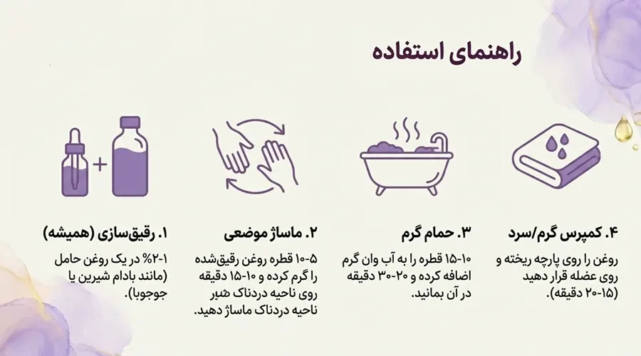 روغن بادام تلخ برای تسکین درد مفاصل و عضلات