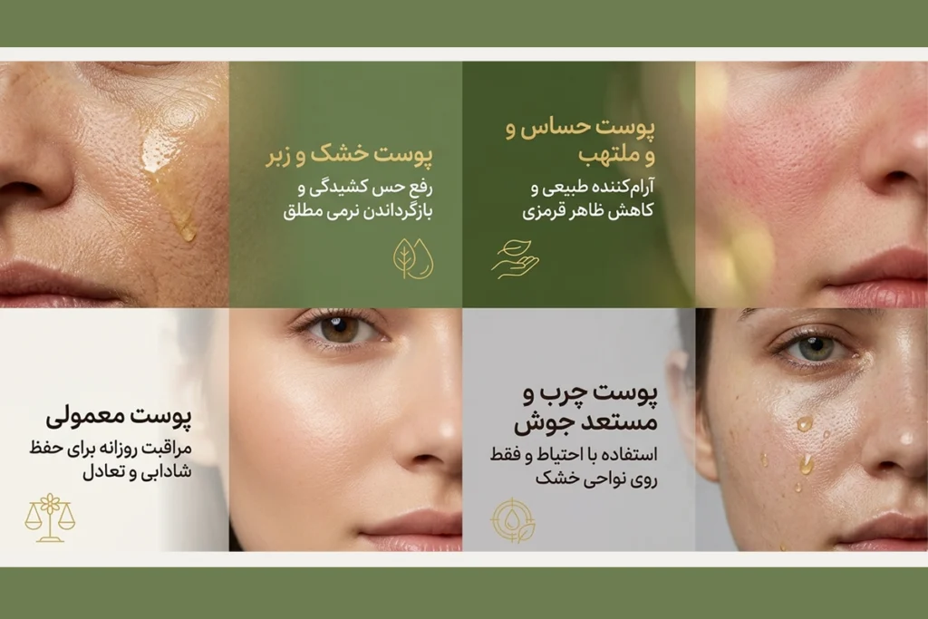 روغن جو اصل • مهر ۱۷ام, ۱۴۰۵ فواید روغن جو برای انواع پوست ها