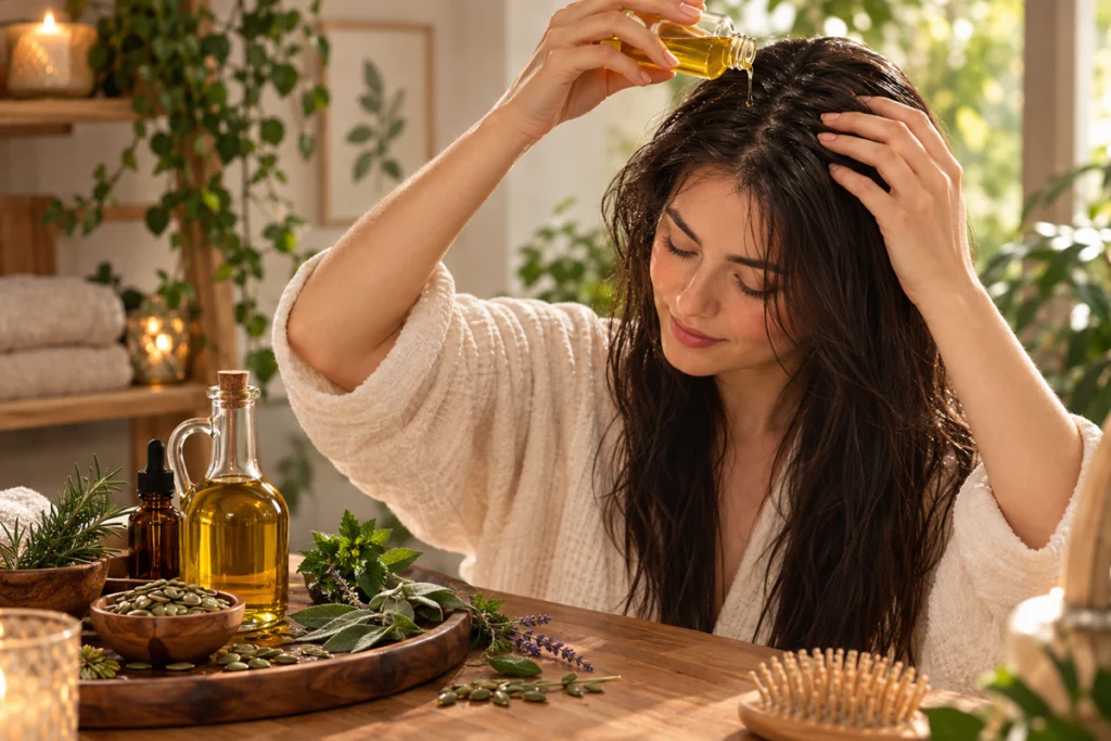 روغن‌های طبیعی برای مراقبت از ریزش موی الگوی زنانه