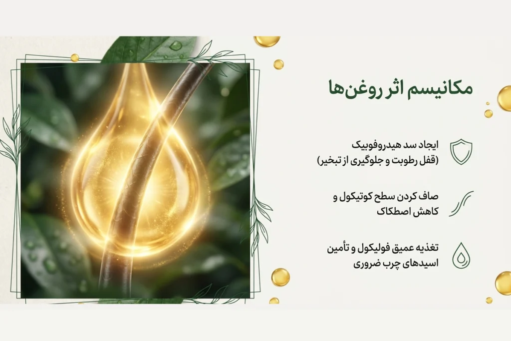 چگونگی تاثیر روغن های گیاهی در برطرف کردن وز مو