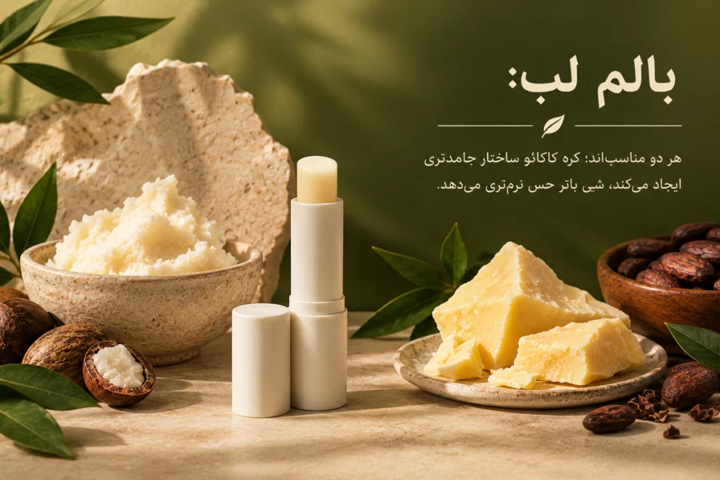 بالم لب ساخته شده با کره کاکائو