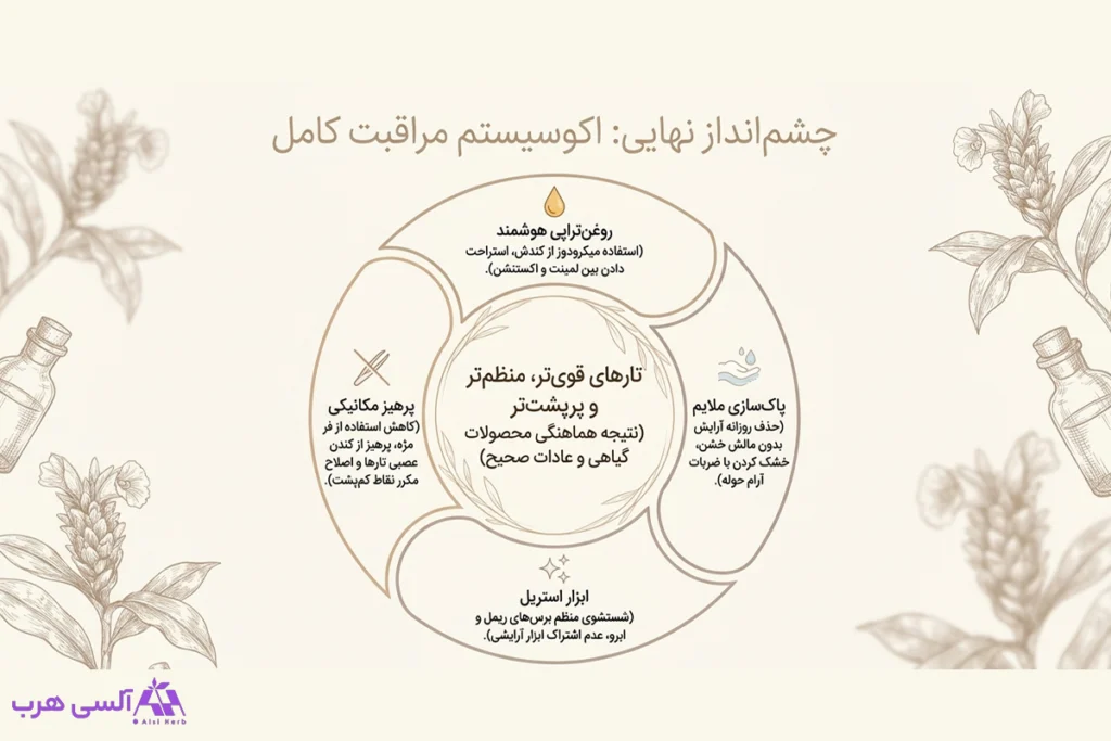 استفاده از روغن کندش برای تقویت مژه و ابرو