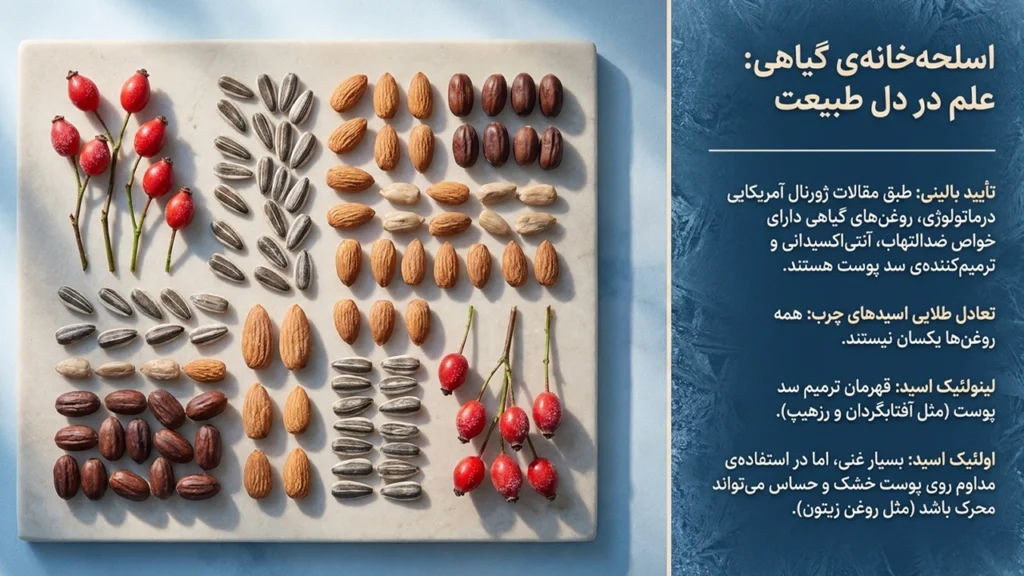 بهترین روغن گیاهی برای مراقبت از پوست خشک و حساس در زمستان