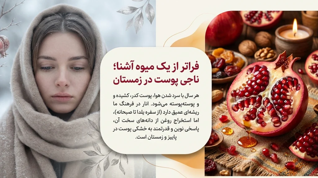 روغن هسته انار برای مراقبت پوست در زمستان