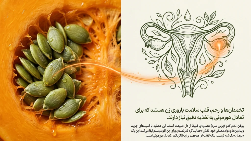 روغن تخم کدو برای تعادل هورمونی زنان