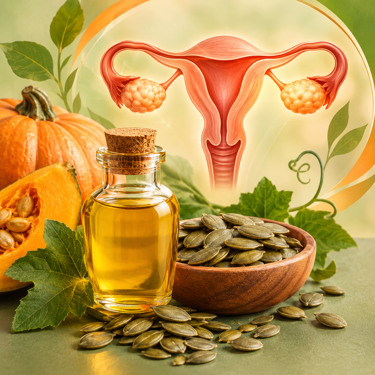 بررسی خواص روغن تخم کدو برای رحم و تخمدان