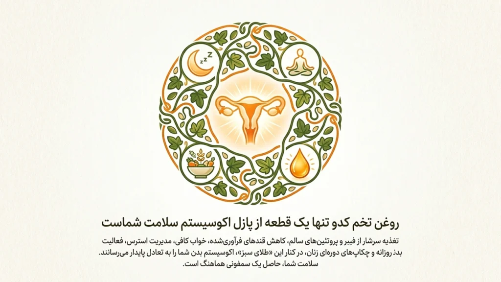 حمایت از سلامت رحم با روغن تخم کدو