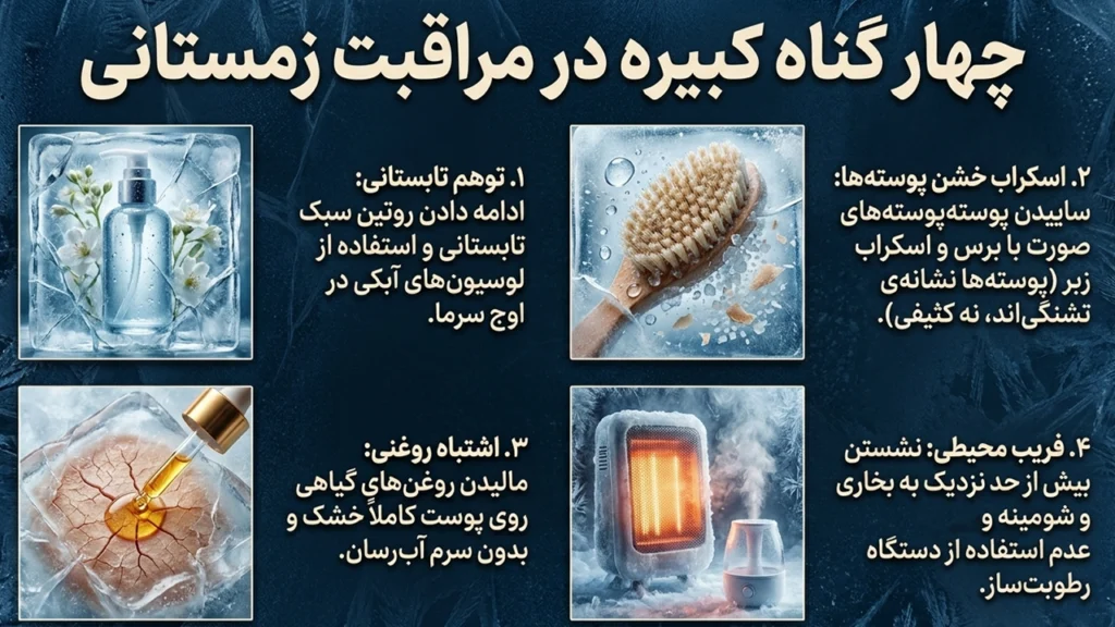 اشتباهات رایج مراقبت از پوست در پاییز و زمستان و راه‌های جلوگیری از خشکی پوست